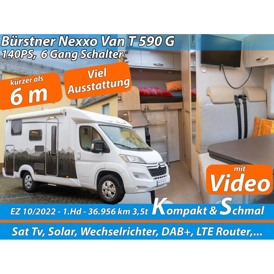 Автодом Bürstner Nexxo, 2022, МКПП, пробег 36956 км