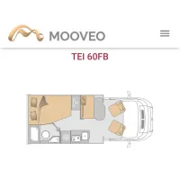 Автодом Mooveo TEI60FB,AHK,, 2024, МКПП, пробег 13980 км