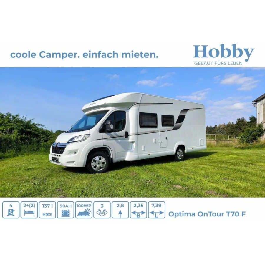 Автодом Hobby Optima, 2024, МКПП, пробег 16500 км