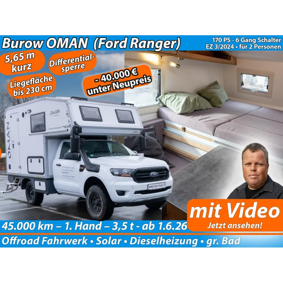 Автодом Burow OMAN, 2024, МКПП, пробег 45000 км