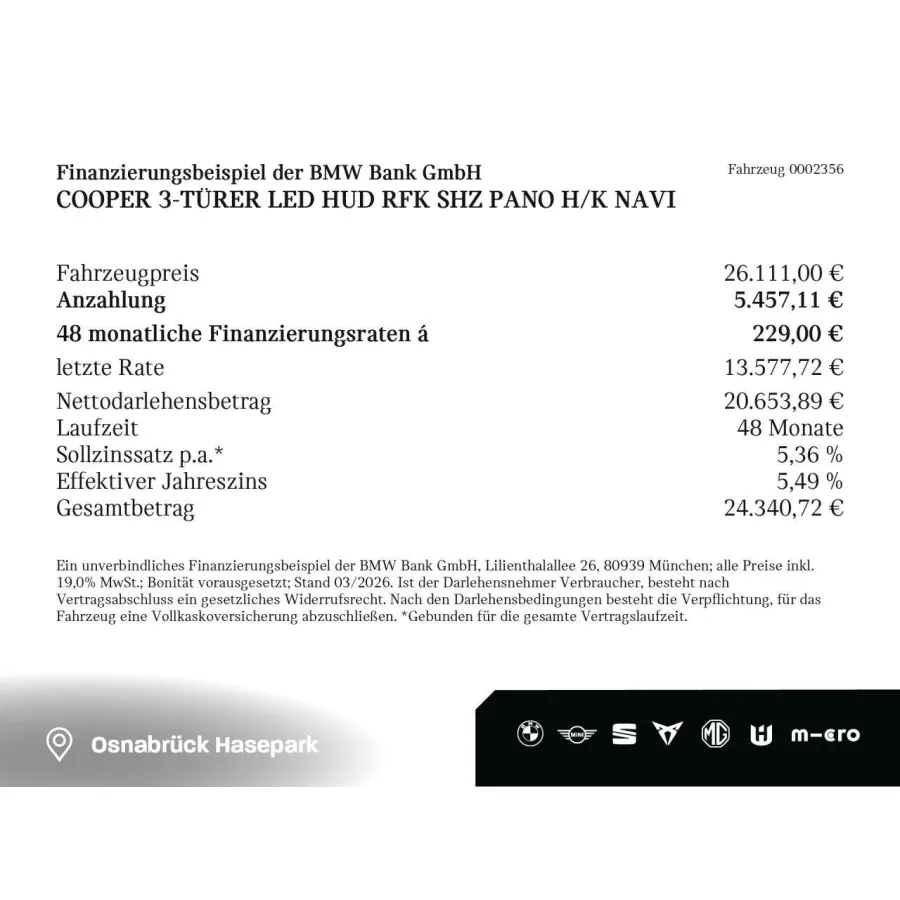 MINI Cooper, 2023, АКПП, пробег 28202 км