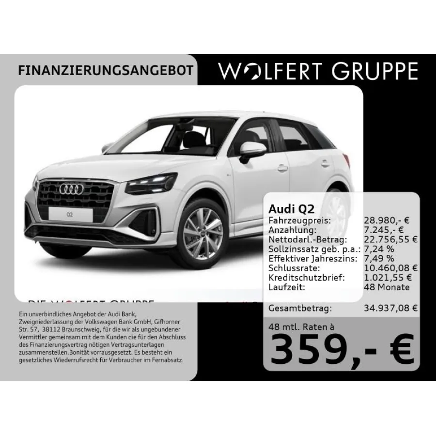 Audi Q2, 2023, АКПП, пробег 38657 км