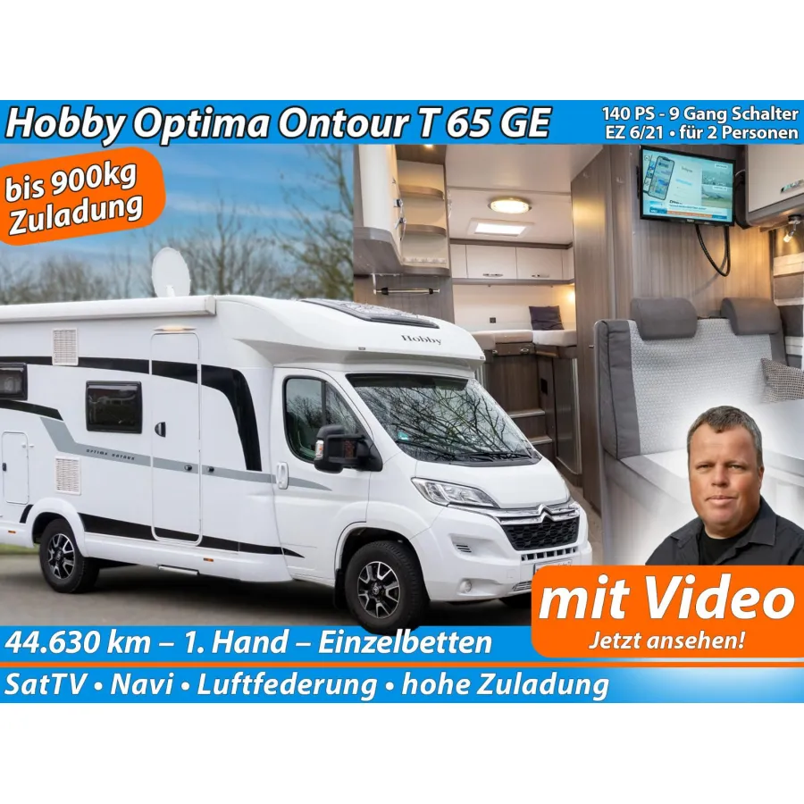 Автодом Hobby Optima, 2021, МКПП, пробег 44630 км