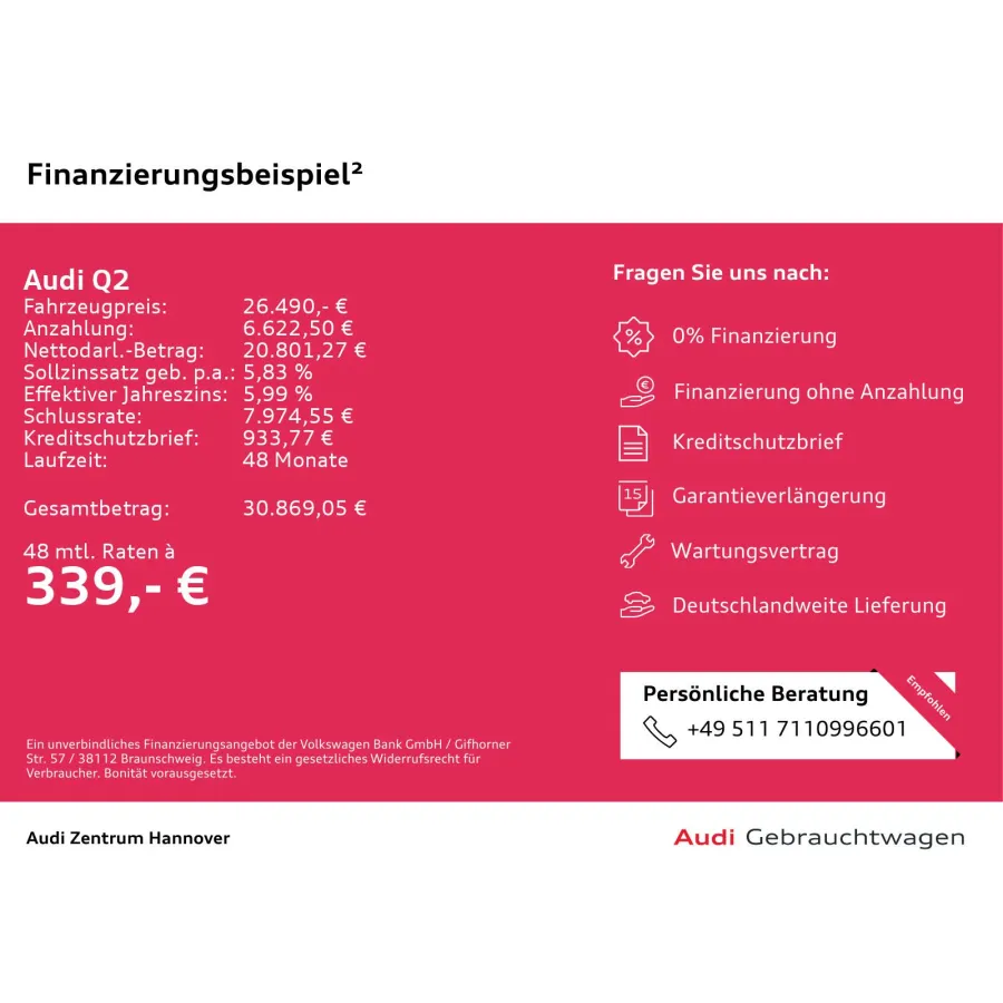 Audi Q2, 2023, АКПП, пробег 30241 км