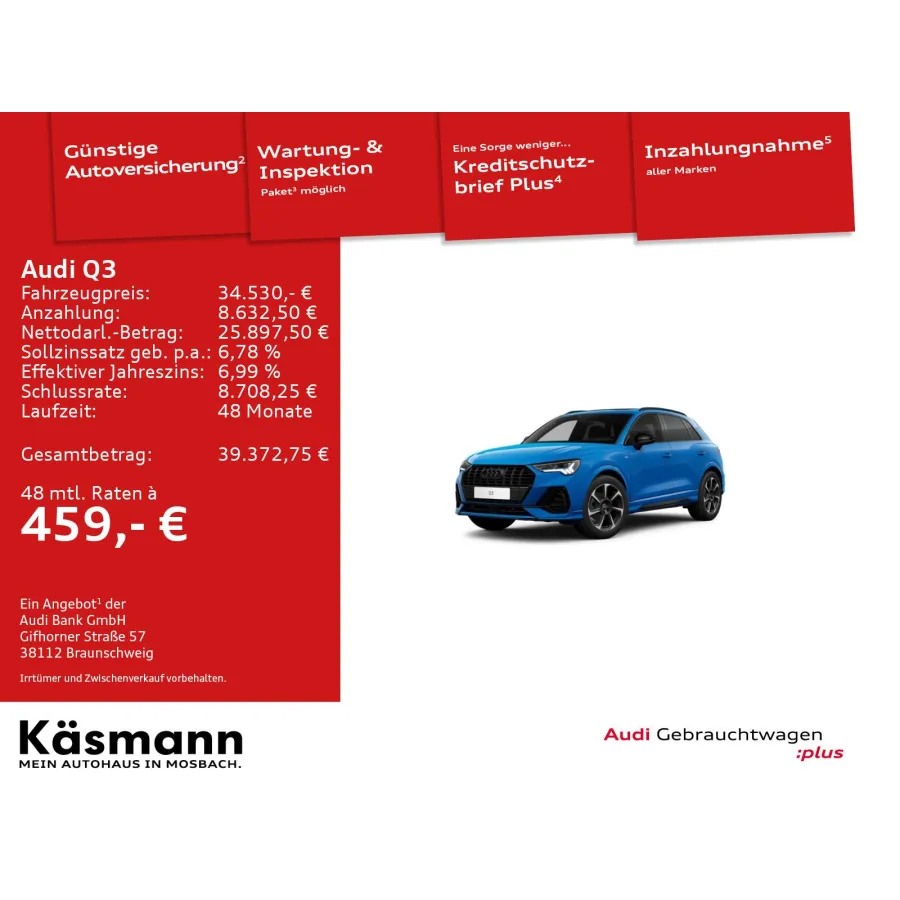 Audi Q3, 2023, АКПП, пробег 29026 км