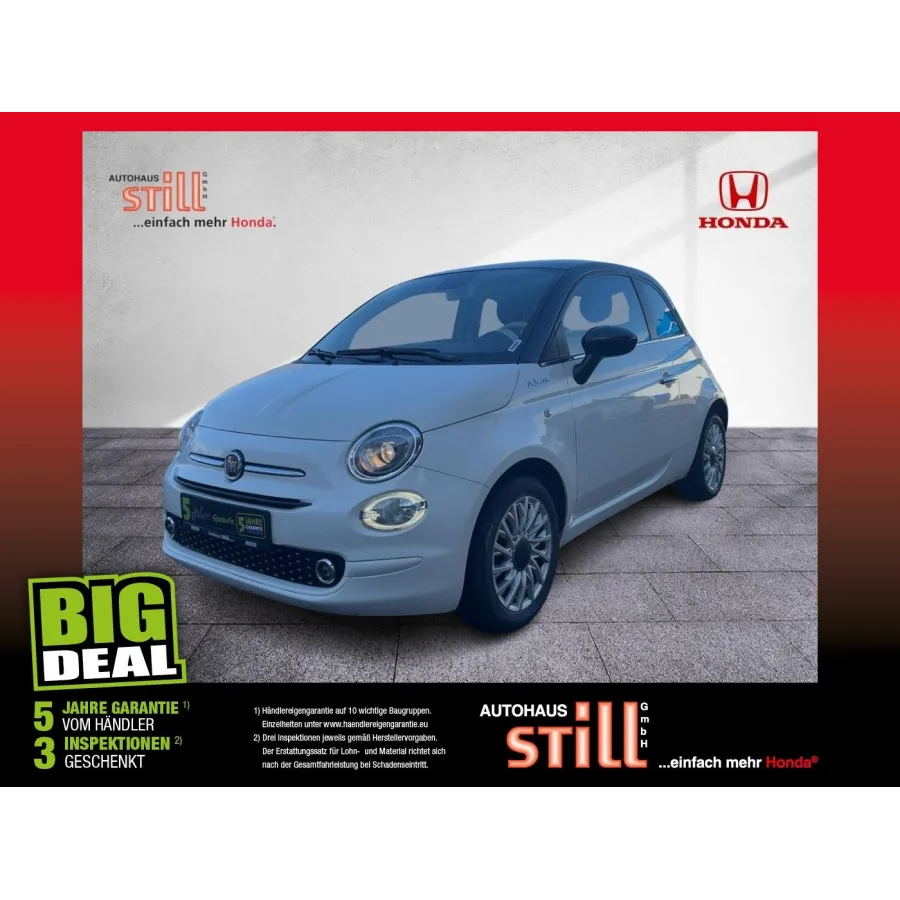 Fiat 500, 2022, МКПП, пробег 78500 км