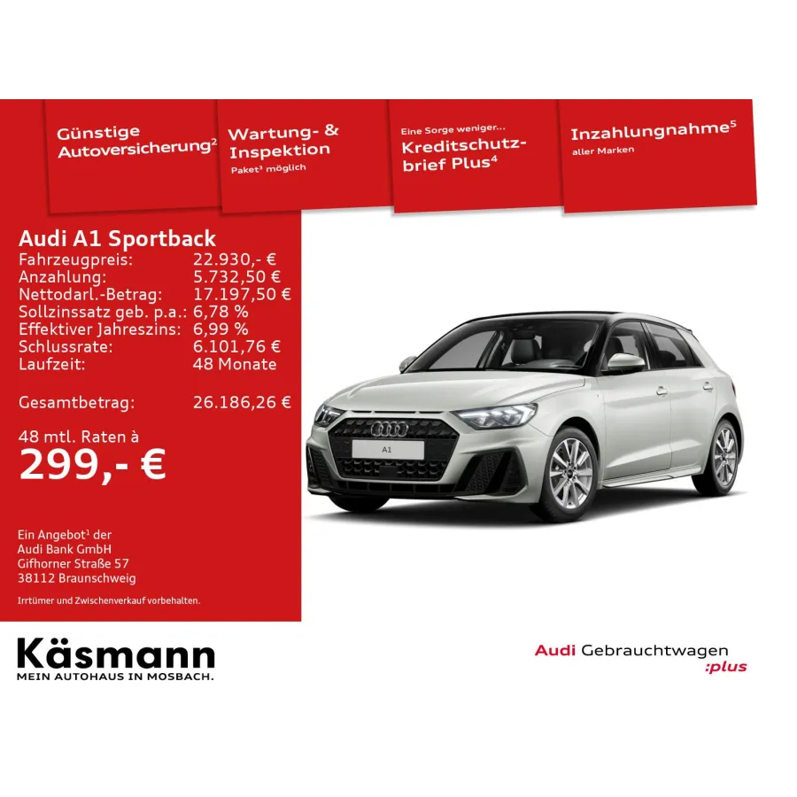 Audi A1, 2023, АКПП, пробег 25065 км