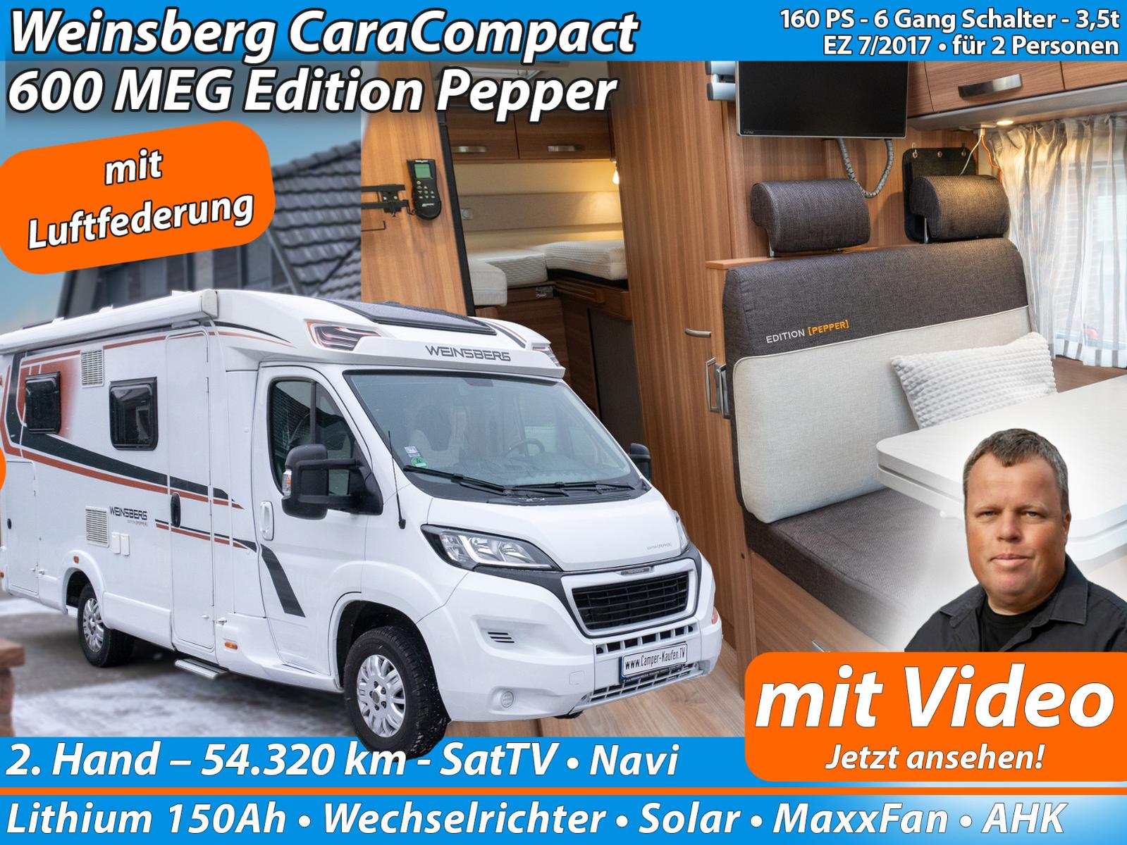 Автодом Weinsberg CaraCompact, 2017, МКПП, пробег 54320 км